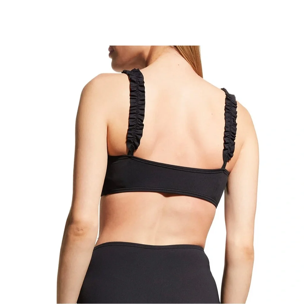 Kate Spade New York Cabana Ruffle Square-Neck Bikini Top NEW Size Small